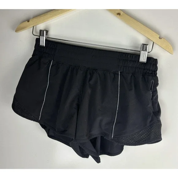 Lululemon Hotty Hot Short Reflective *2.5" Liner Stretch Black Women's Size 8 - Picture 14 of 15